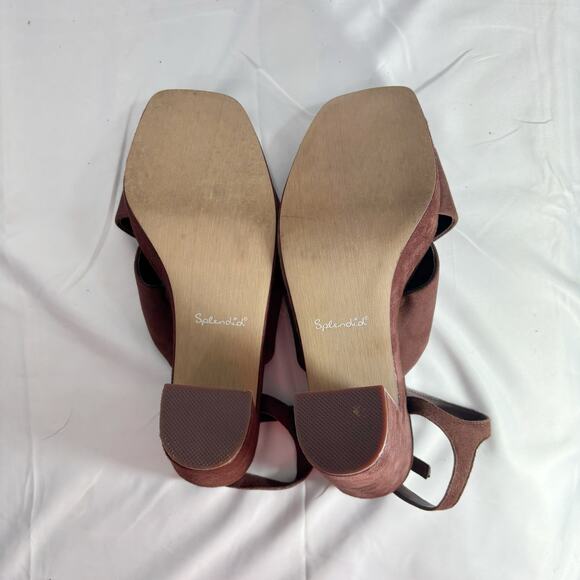 Splendid “Pandora” Strappy Wedge Sandal Raisin Suede Size 7.5 - Picture 6 of 6